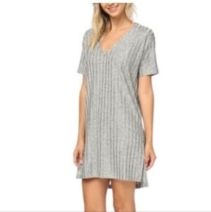Zara grey silver short sleeve tunic dress
